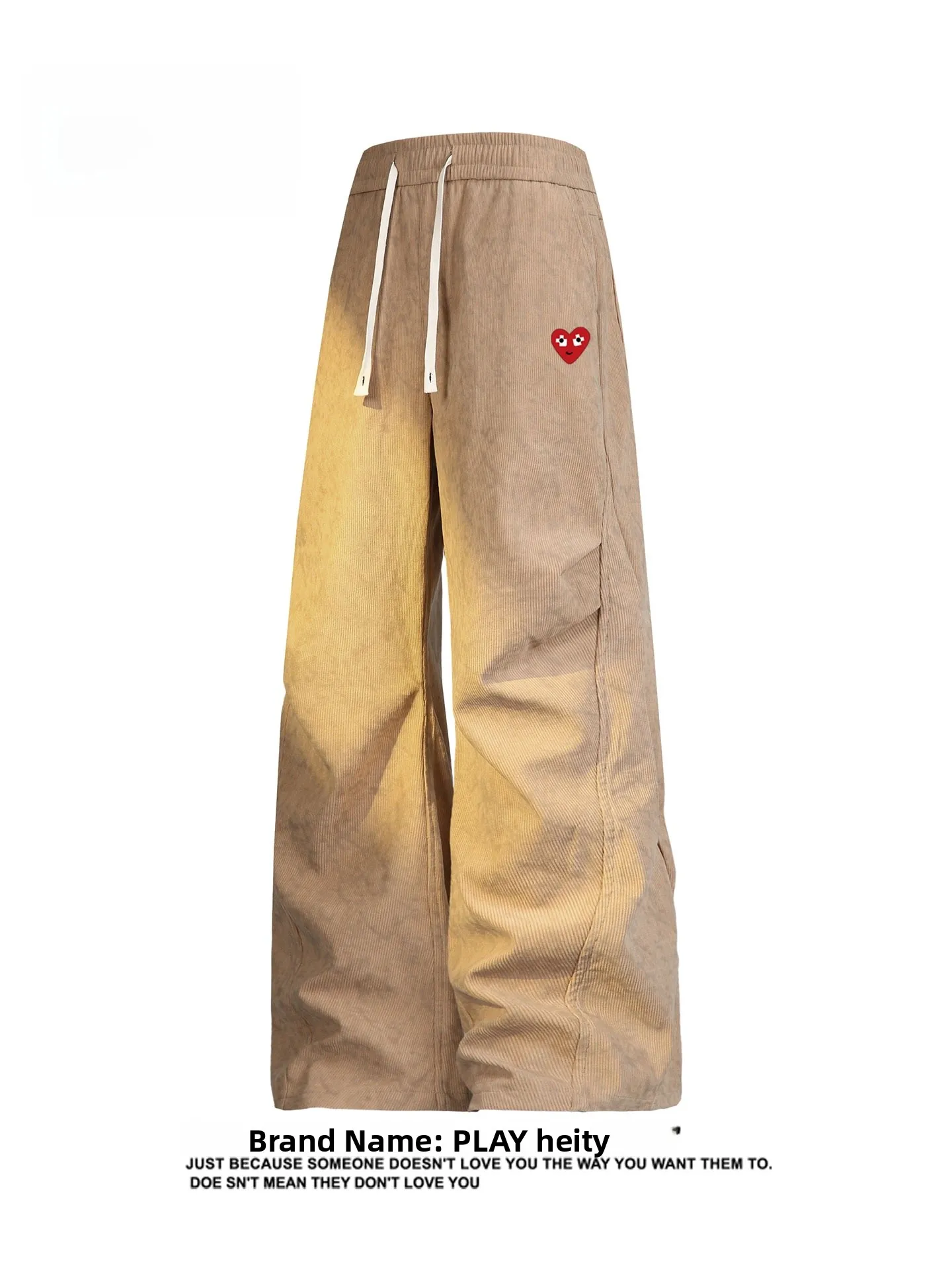 

Play Hei Corduroy Loose Straight Leg Casual Pants Men's Oversize Tie Dye Pattern Comfortable Cotton Faion Brand