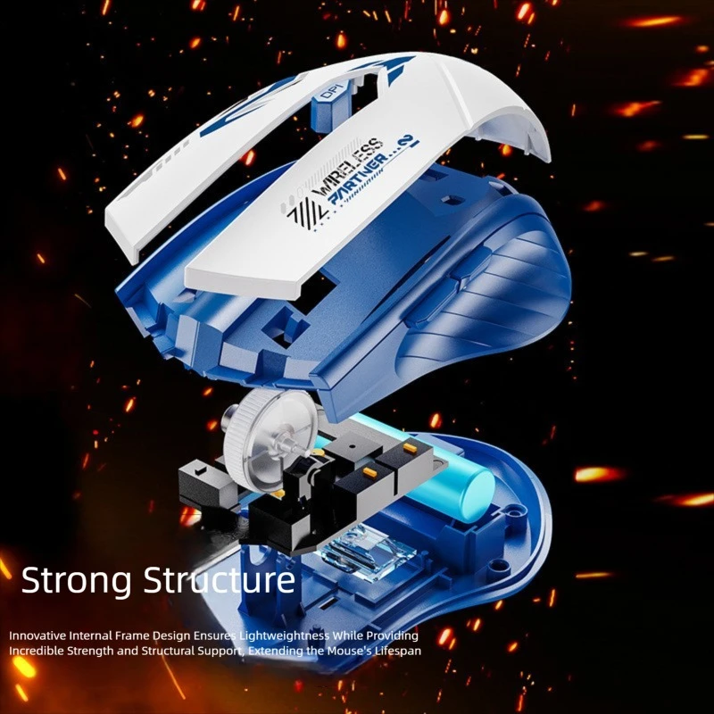 ماوس بلوتوث 5.2 ثنائي الوضع 2.4G ماوس لاسلكي 6 أزرار ماوس ألعاب ماوس قابل لإعادة الشحن 1600 ديسيبل متوحد الخواص للكمبيوتر المحمول ماك بوك