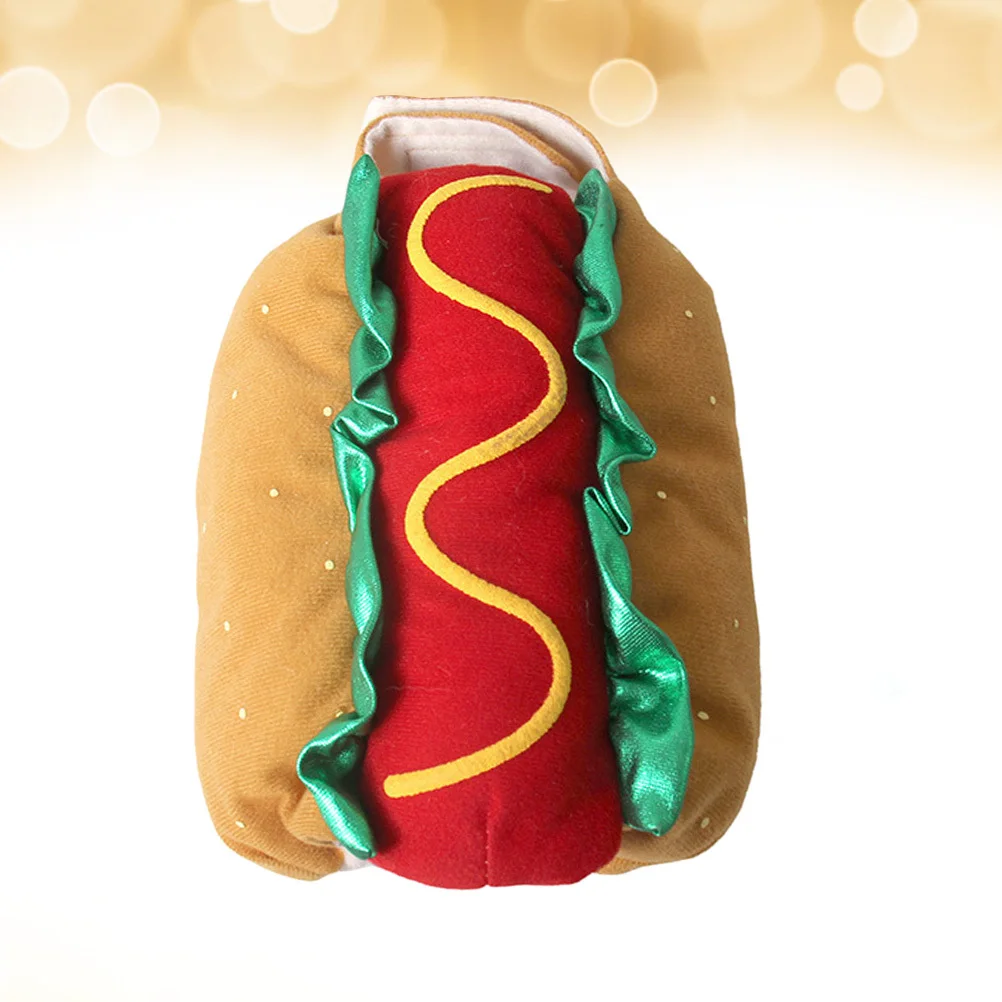 Funny Pet Dog Cat Hot Dog Costume Dress Xxs Soft Polyester Easy on Off Halloween Christmas Cosplay Pet Clothes
