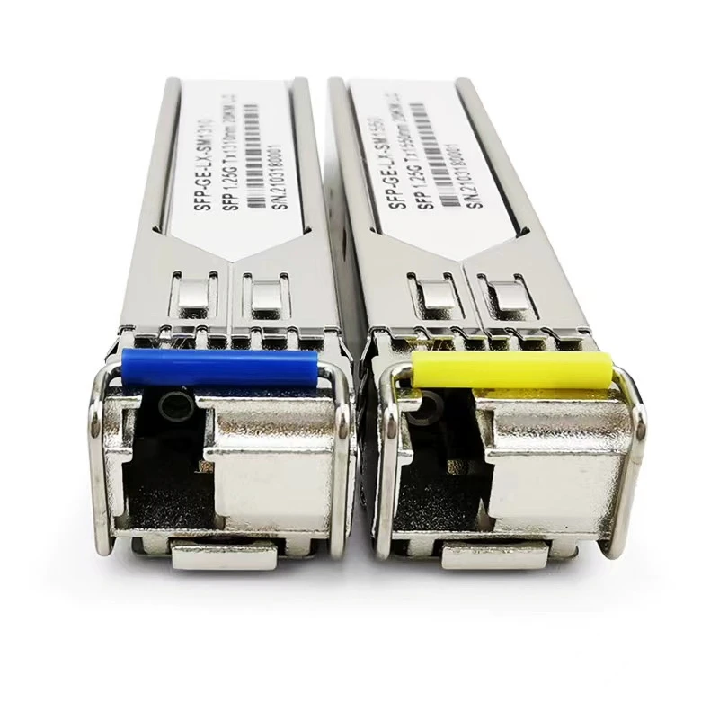 Htoc Gigabit Sfp Naar Rj45 Fiber Media Converter Lc Single Mode Single Fiber Transceiver 10/100/1000M 20Km Zwart 1 Paar