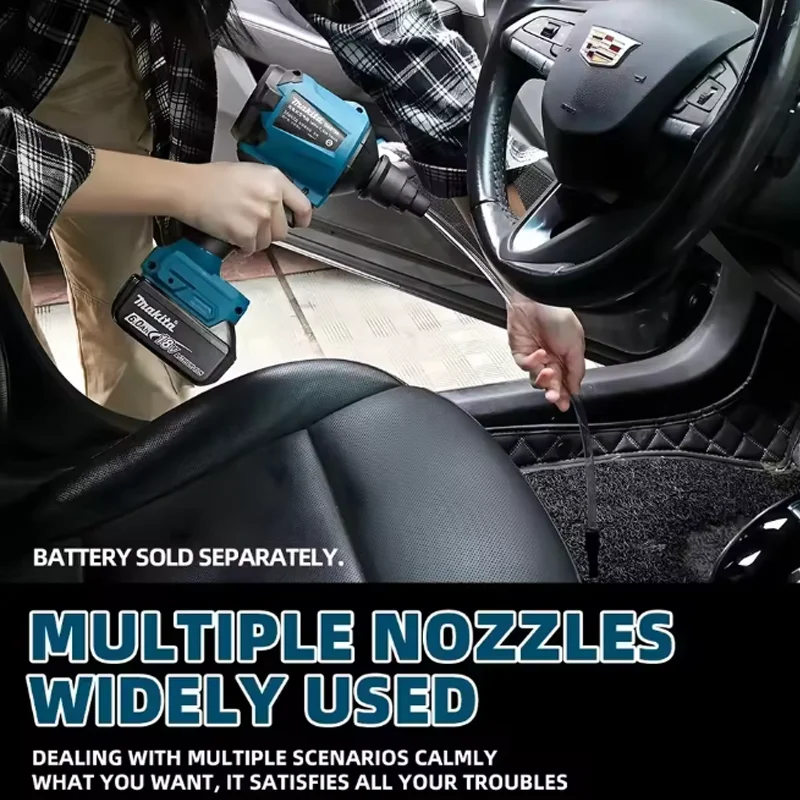 Makita DAS180 rechargeable air dust collector with drill brush for cleaning and blowing18V wireless lithium b