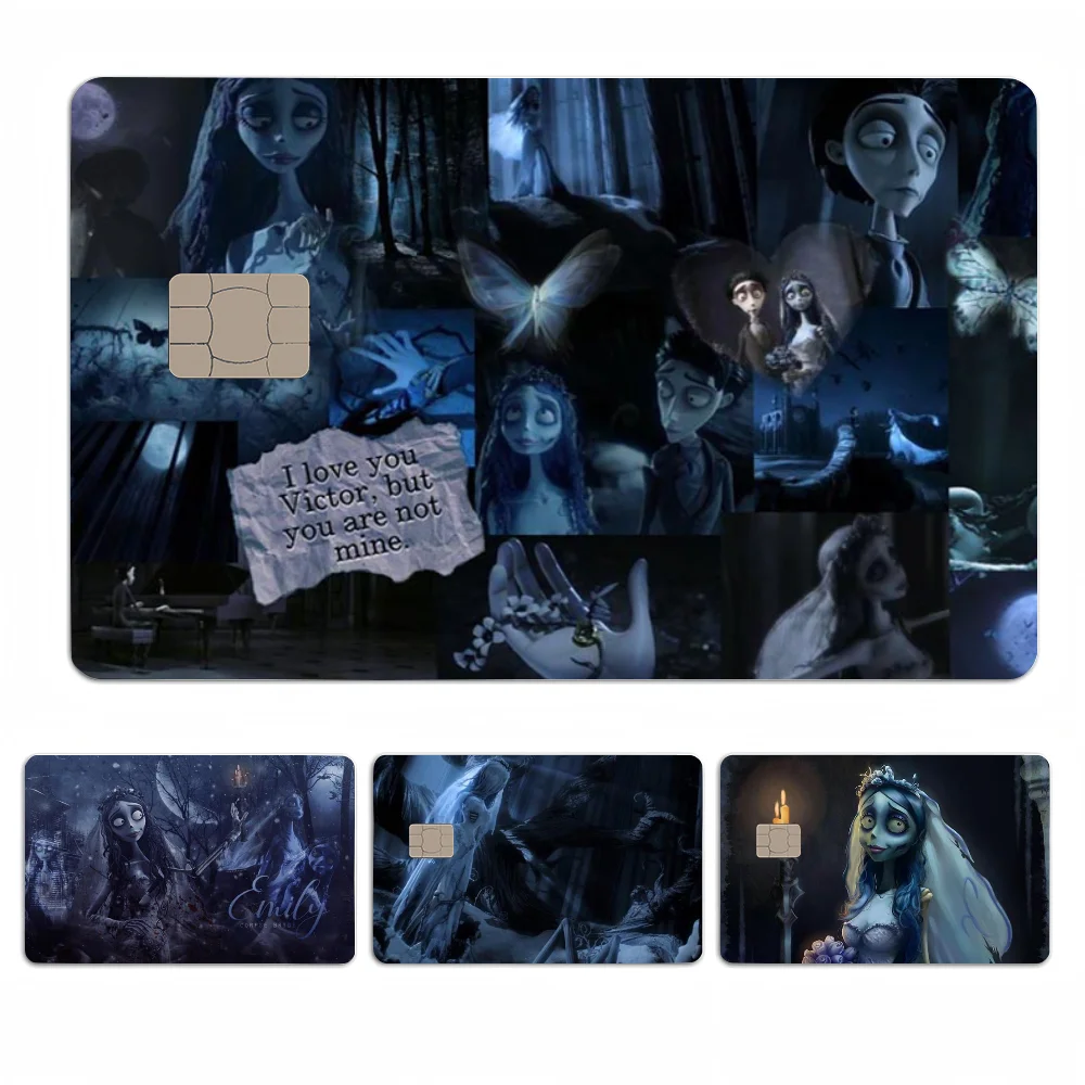 C-Corpse Bride Game Film Cover Aufkleber Hülle für kleine Chip-Kredit-Debitkarte Vorderseite