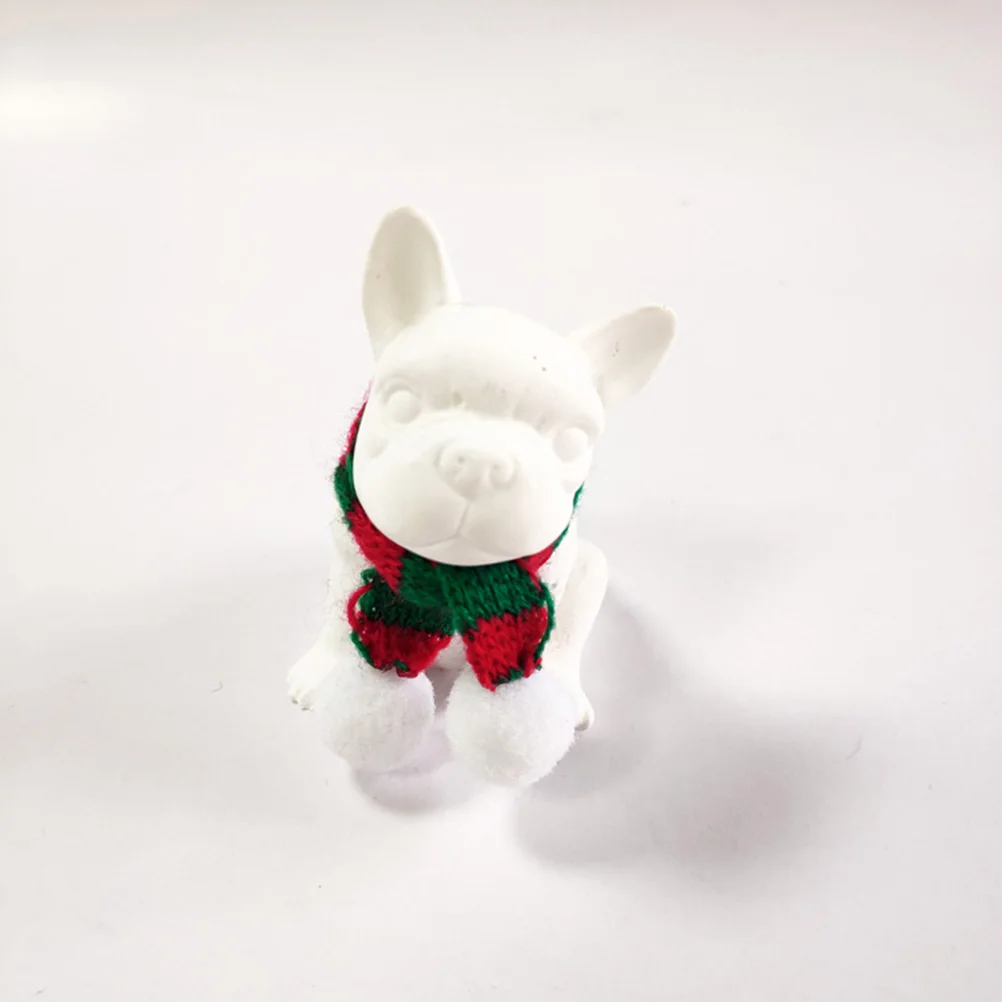 

5 pcs 2X50Cm Christmas Knitted Scarves Mini Decorative Scarf For Pets Red Green Striped Hairball Accessory Snowman