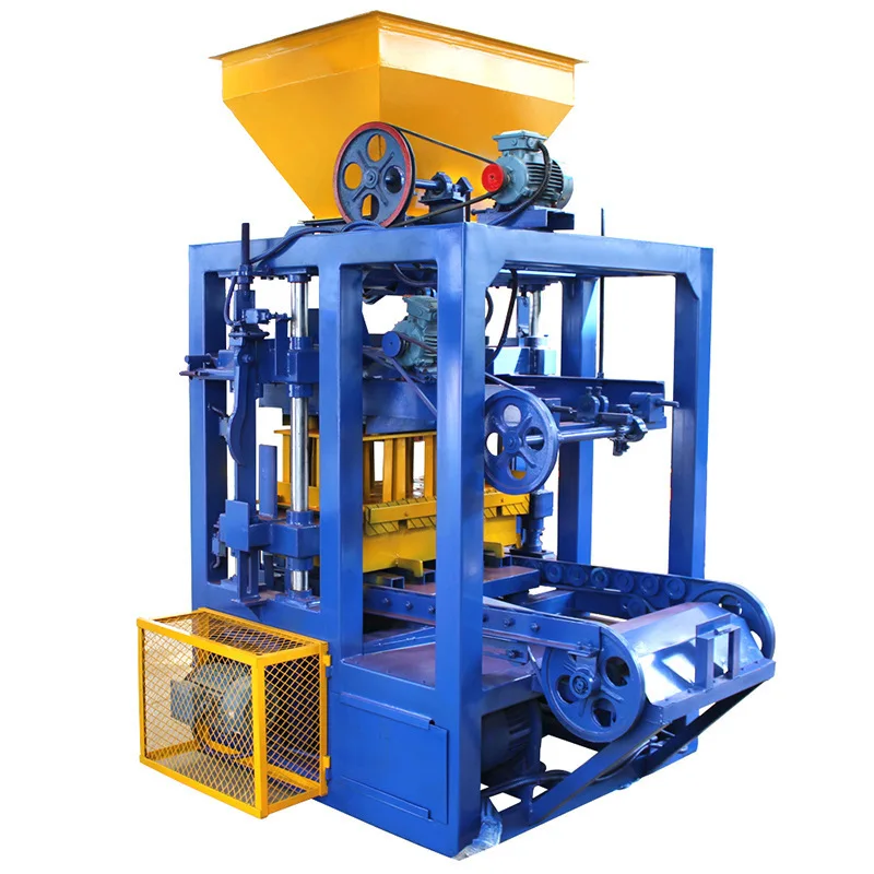 Standard Semi-Automatic Making QTF4-24 Concrete Hollow Machine Equipment Brick Hine Customizable Mobile Brick Machine