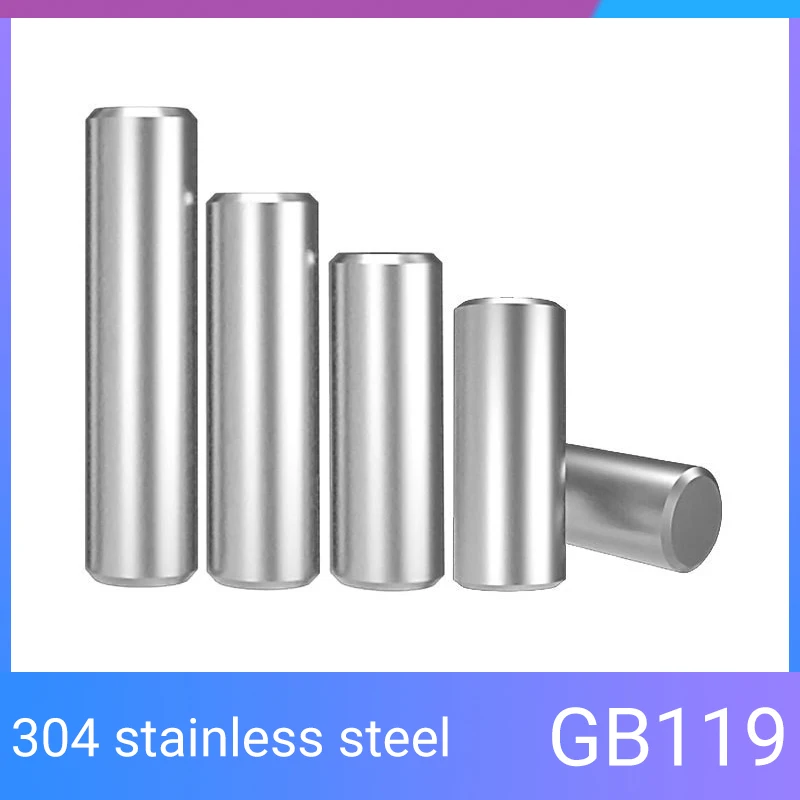 304 Stainless Steel Cylindrical Pins Positioning 3-60mm M2 M2.5 M3 M4 M5 M6 M8 M10 Non-Standard Size Locat Parallel Pin