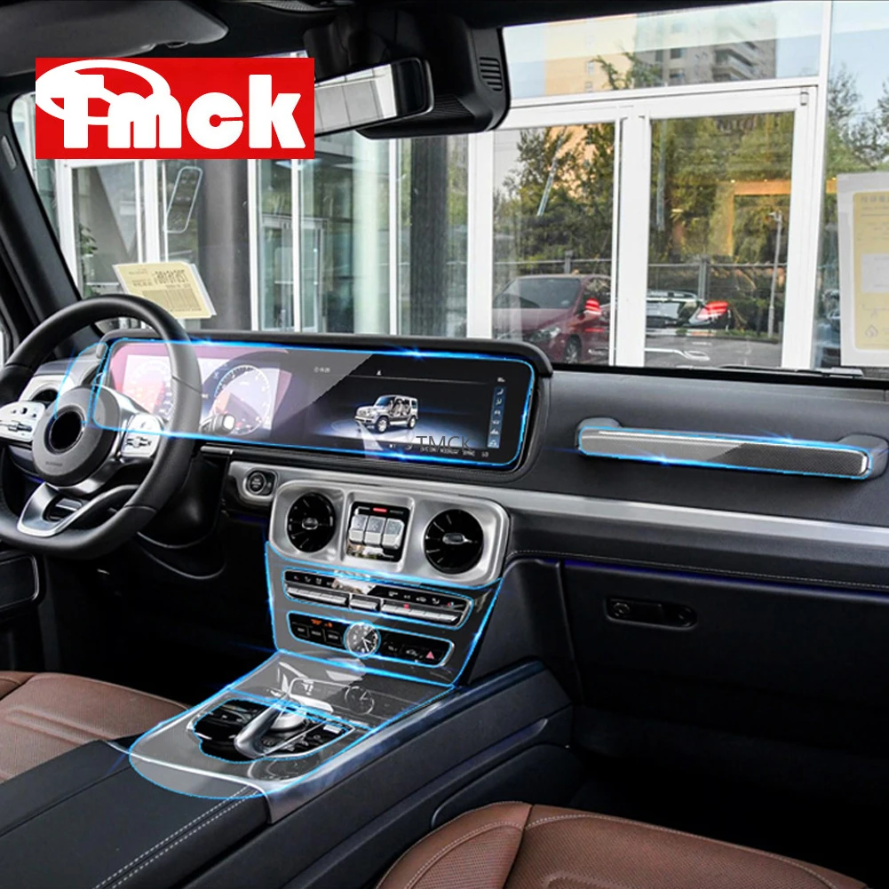 

Для Mercedes Benz G Class G463 G350 G500 G550 AMG G63 2013-2019 Автомобильный Центр консоль медиа навигация полный комплект ТПУ Защитная пленка
