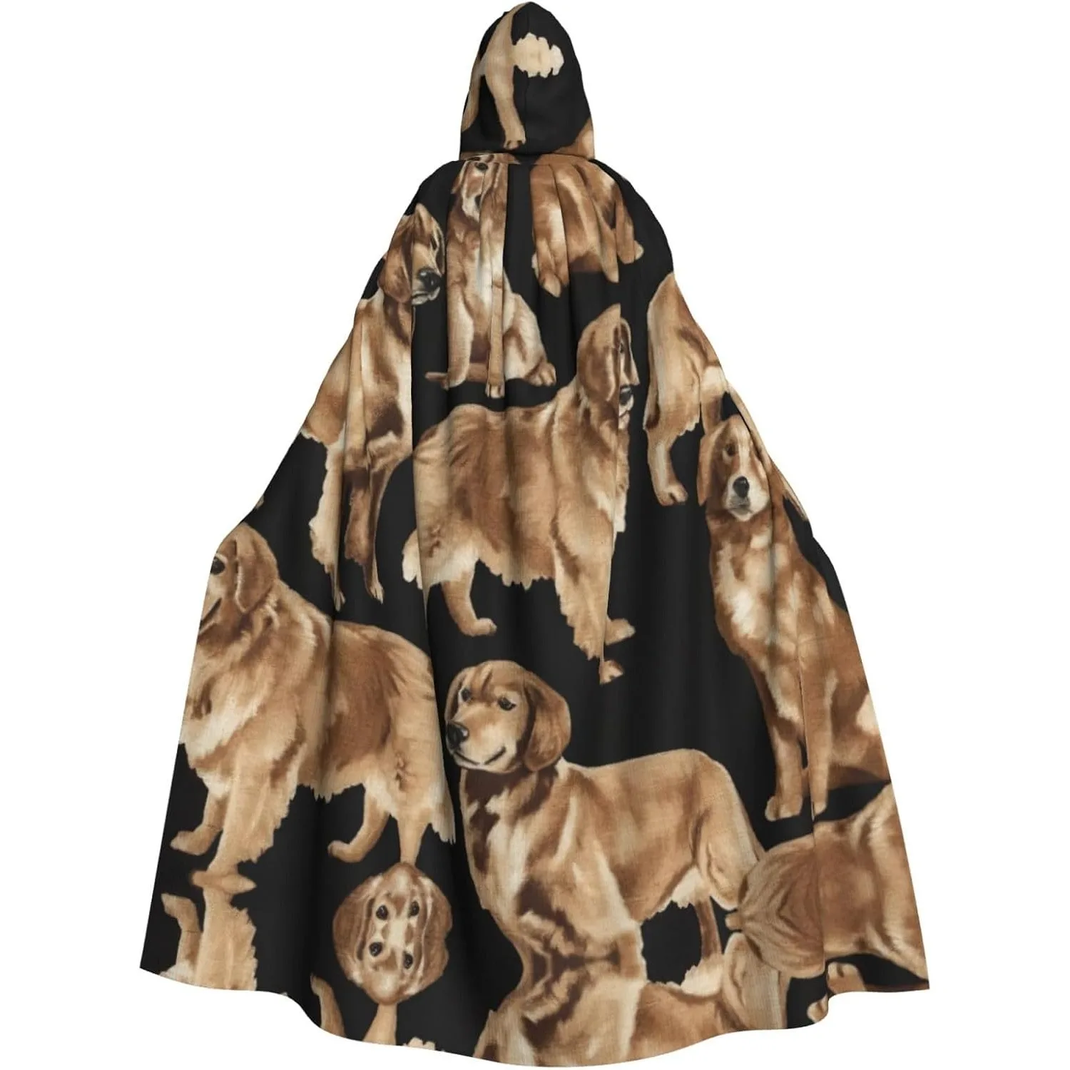 

Golden Retrievers print Adult Hooded Cape Carnival Festival Cape Cosplay Robe Costume party Gothic Carnival
