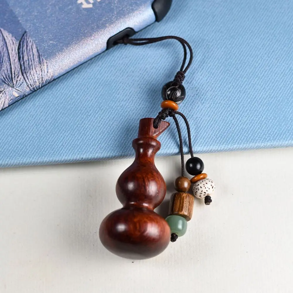 Bead Chinese Style Hang Rope Hanging Cord Bag Pendant Wooden Phone Accessories Car Keychain Mobile Phone Lanyard Gourd Keychain