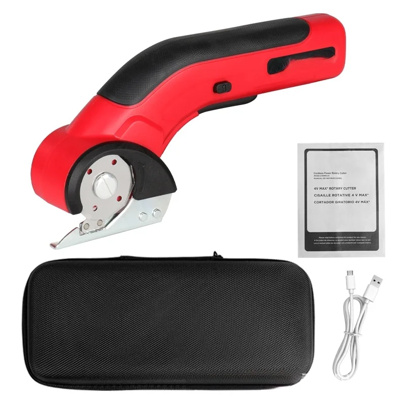 Cordless Electric Scissors Rotary Cutter USB Charging Lithium-Ion Home Tailor Electric Scissors for Cutting Fabric/Leather