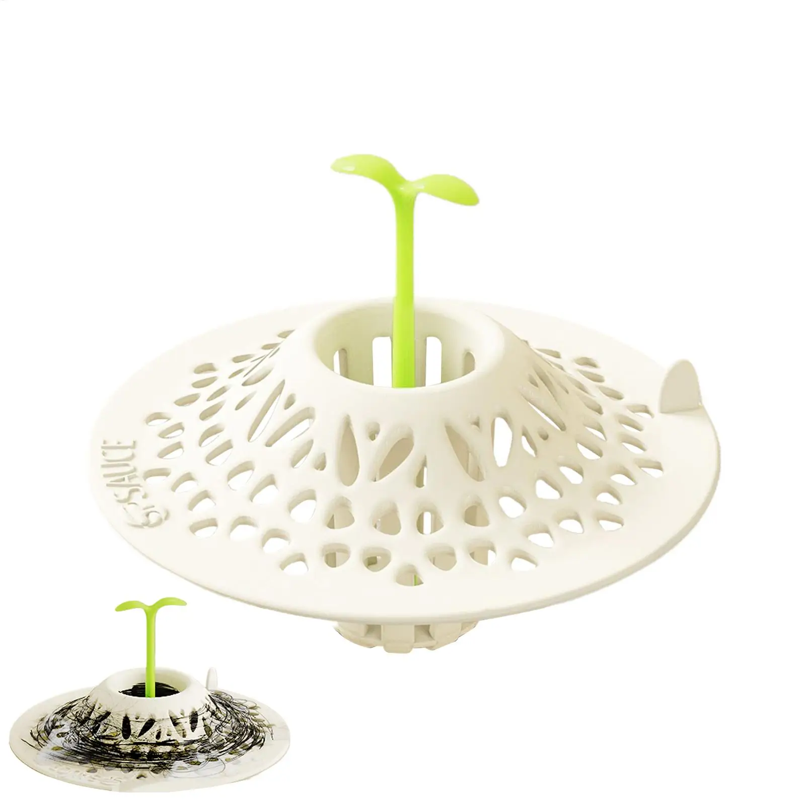 콩나물 손잡이가 있는 샤워 배수구 헤어 캐처, 샤워 바닥 배수구 거름망 헤어 캐처, 싱크대 바닥 스토퍼, 실리콘 욕실용