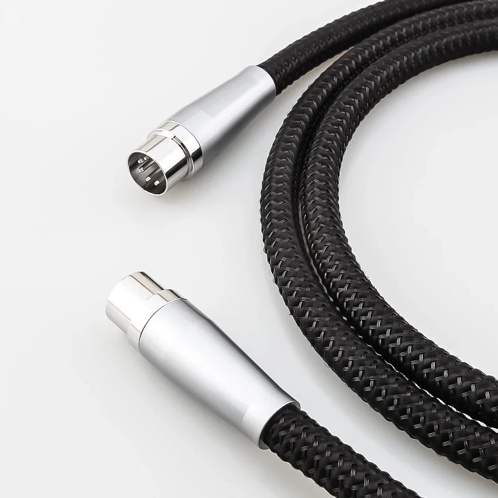 Interconexão Hi-Fi de 5 pinos DIN para DIN de prata sólida pura HI-End para Naim, Quad