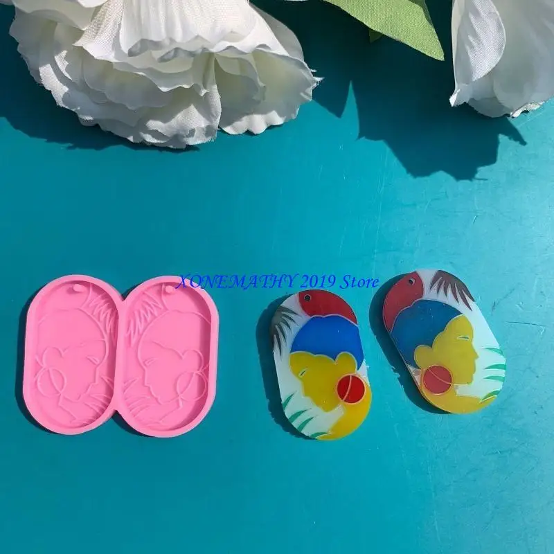 

F42F Серьги ручной работы эпоксидной смолы