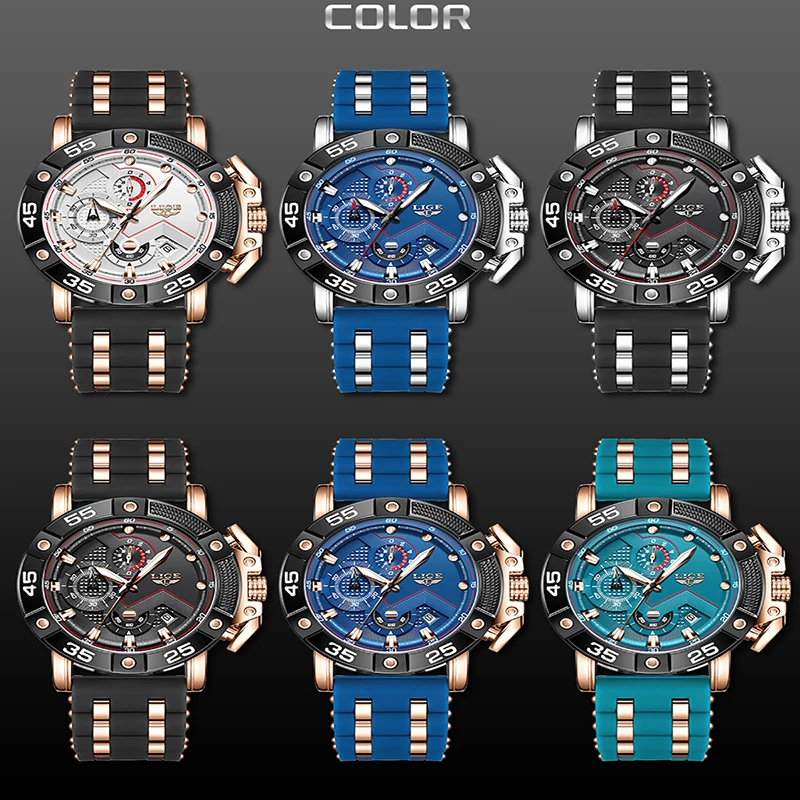 

LIGE новые деловые часы мужские водонепроницаемые светящиеся модные кварцевые наручные часы роскошные мужские часы в стиле милитари ТОП подарок relogios masculino