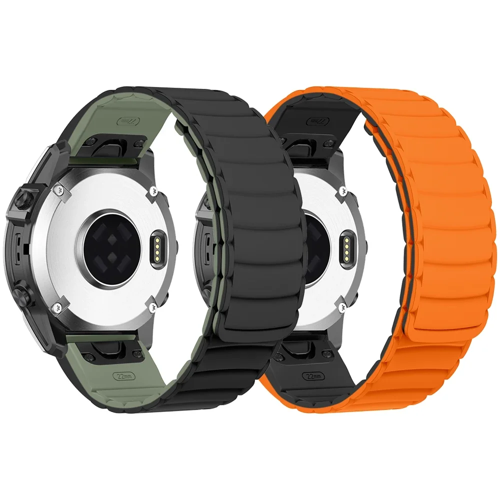 

Магнитный силиконовый ремешок 26 мм/22 мм для Garmin Fenix 8E/7/7X/6/6X/Epix Pro 47 мм/51 мм/TACTIX/Instinct 3/Descent G2
