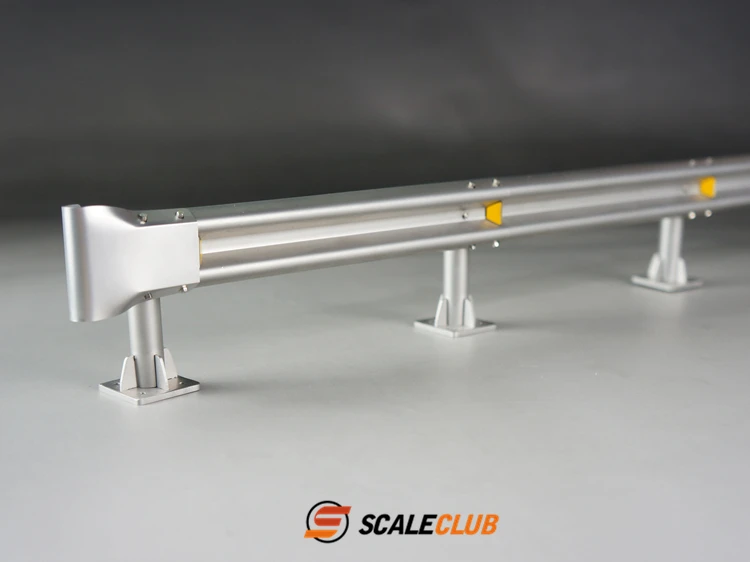 Scaleclub 1:14 1:10 Simulations-Szenen-Metall-Autobahn-Leitplanke für Tamiya Lesu für Scania Man Actros Volvo Autoteile RC Truck – Detail 2