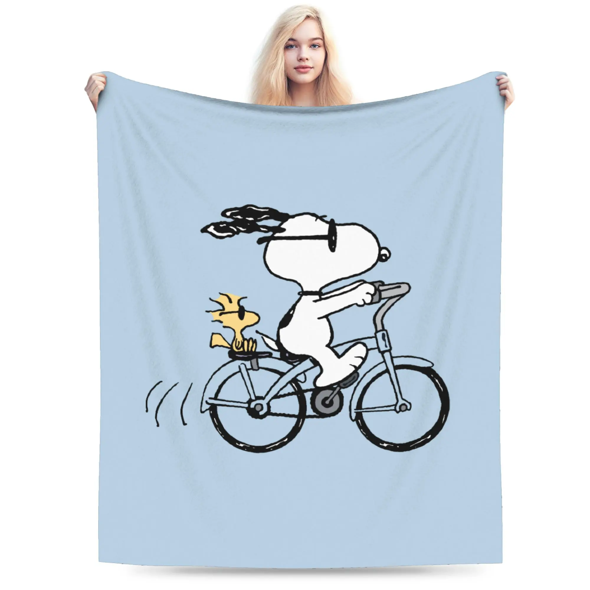 

Одеяло Snoopys, фланелевое одеяло с мультяшным принтом, дышащие супер мягкие пледы для домашнего автомобиля, одеяло