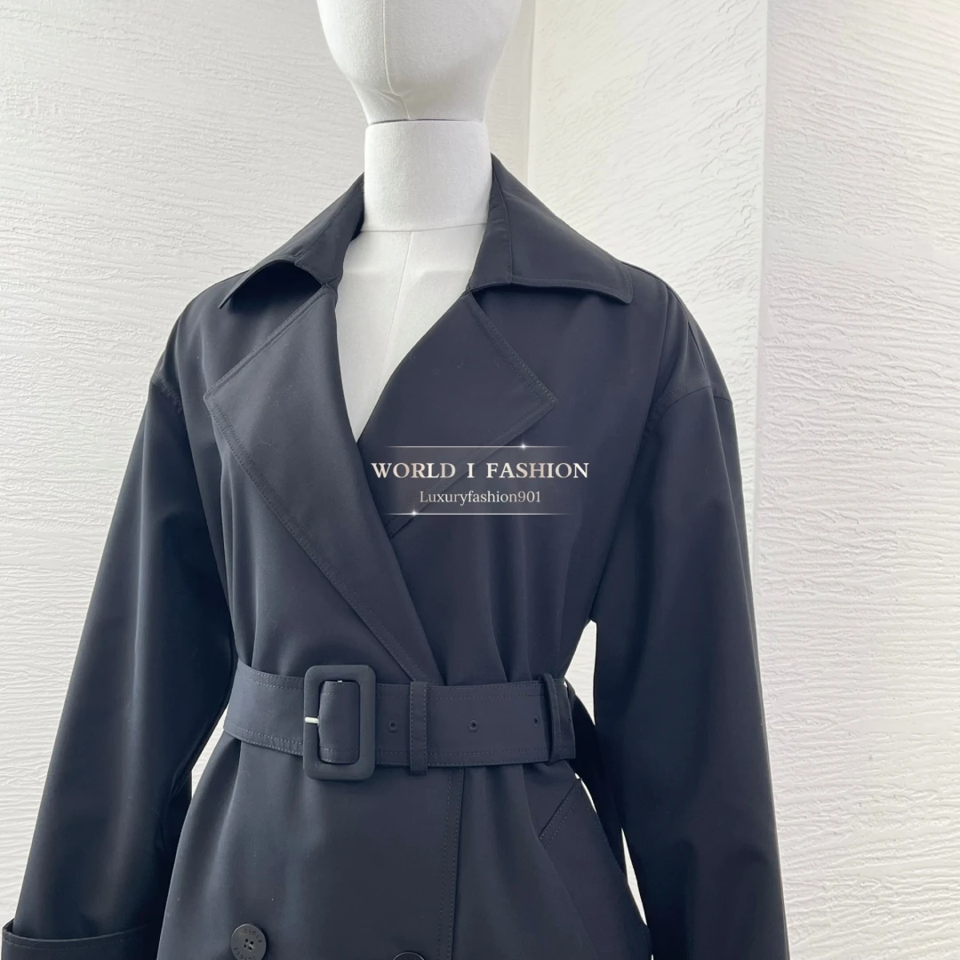 

Black Long Sleeve Lapel Jacket Tops 2025 New Design
