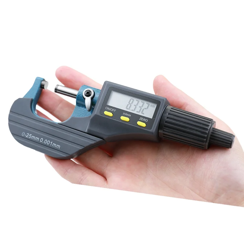 

PTST Digital Micrometer, Professional Inch/Metric Measuring Tools 0.00005Inch/0.001Mm Resolution Thickness Gauge