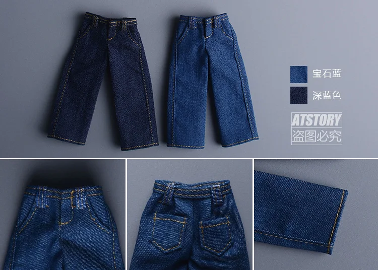 ATStory 1/12 Werkbroek Wijde Pijpen Jeans Casual Broek Kleding Model Fit 6 ''Azi 3.0 Notaman Romankey Soldaat Action Figure body