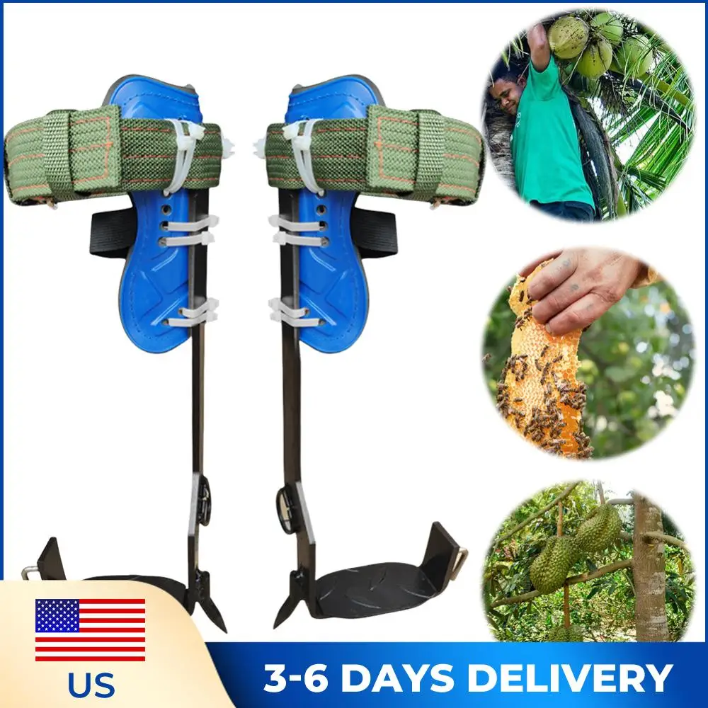 

Набор шипов для лазания по деревьям, грузоподъемность 350 фунтов, регулируемая высота, снаряжение для лазания по деревьям, оборудование для выживания в джунглях