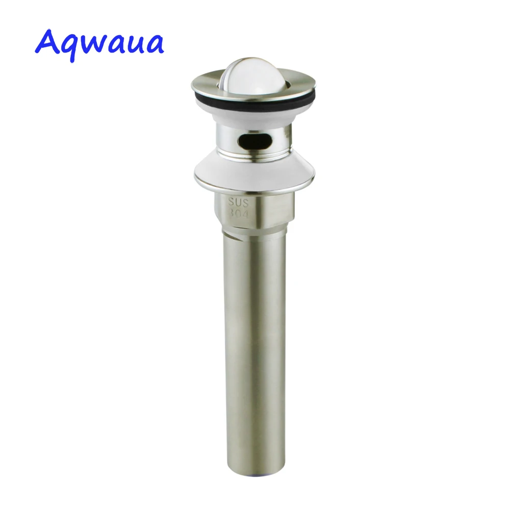 

Aqwaua Drain for Bathroom Vanity Basin Drainer Sink Drain 304 Stainless Steel Body With Overflow Bathroom Accessories