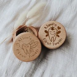 Personalised First Tooth Box Custom Baby Wooden Teeth Box Milk Teeth Storage Save Gifts Keepsake Boxes Lost Tooth Trinket Box