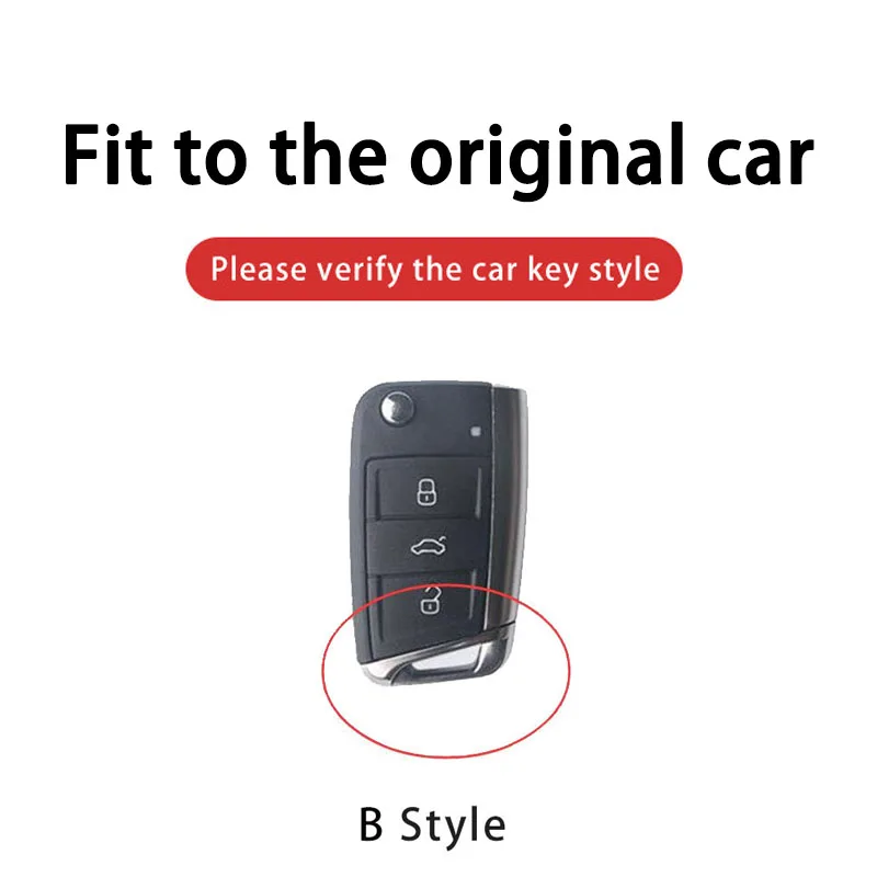 ABS Silicone Car Key Cover For Volkswagen VW Polo Golf 7 MK7 Tiguan passat For Skoda Octavia Kodiaq Karoq For Seat Ateca Leon