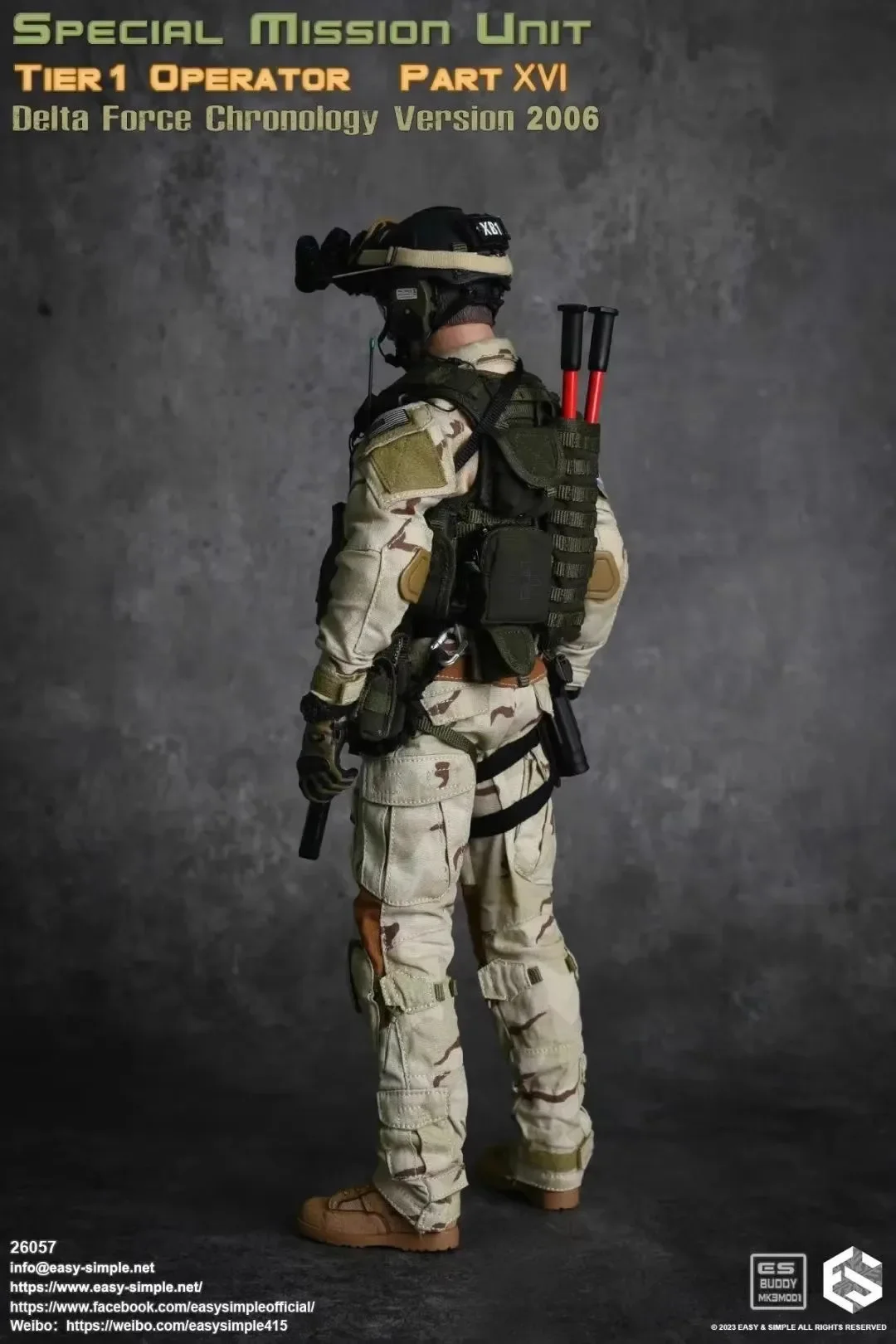 Accessories Model for Easy&Simple ES 26057 CAG Delta Force 1/6th