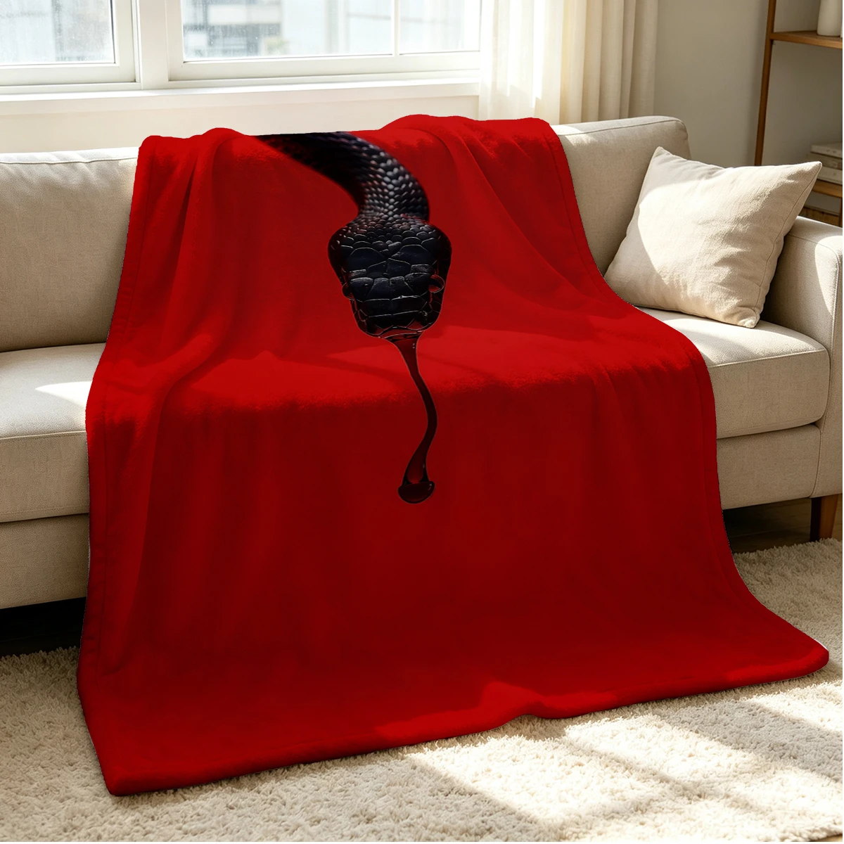 Venom Drop Flannel Blanket Warm Soft Halloween Christmas Couch Warm Cozy Decorative Decor Gift for All Season