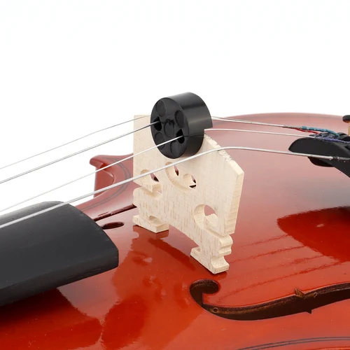 Imagen 2 del producto Violín acústico redondo de goma negra, práctica silenciosa para todos los violines 4/4 3/4 1/2, accesorios para instrumentos musicales silenciosos