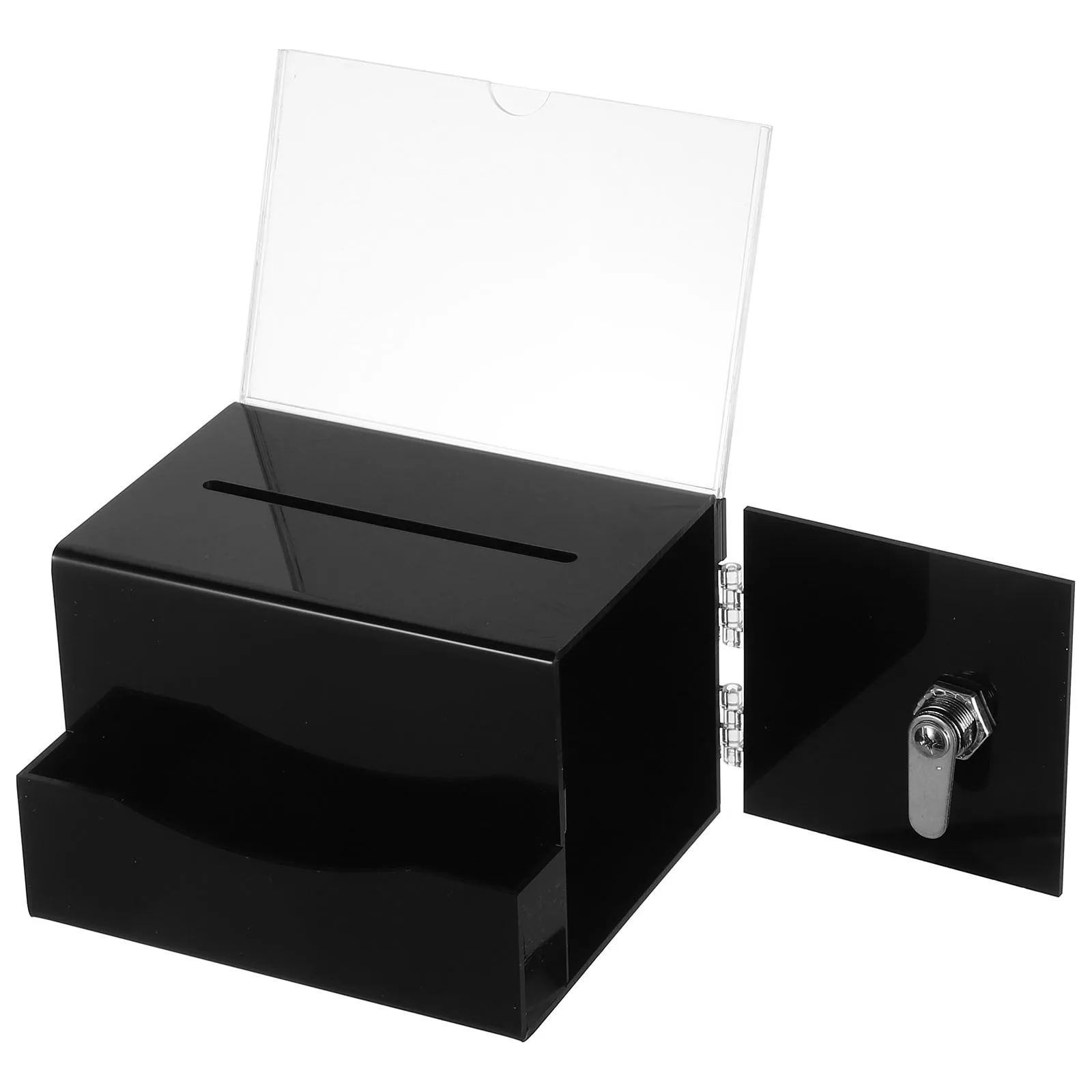 1 set 1 Set Voting Box Lock Donation Collection Ballot Suggestion Public Letter Complain Donation Box Storage Container