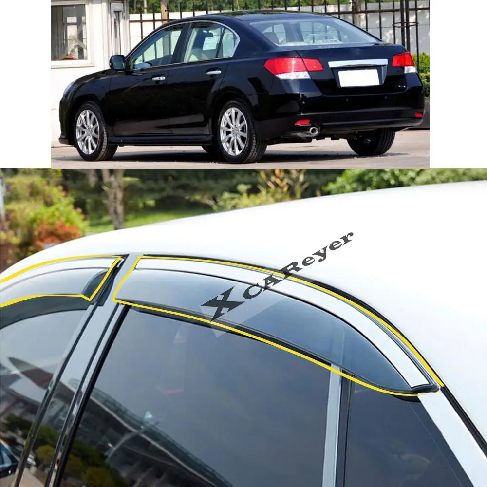 

Для SUBARU LEGACY седан 2010 2011 2012 2013 2014, автомобильная наклейка, пластиковое оконное стекло, ветрозащитный козырек, защита от дождя/солнца, вентиляционные детали