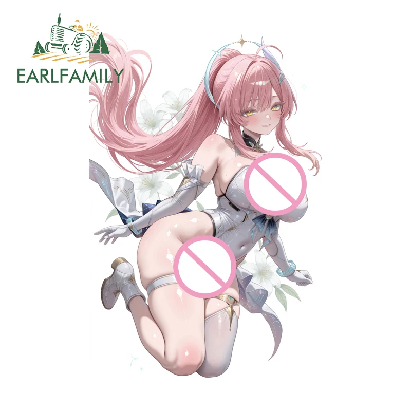 

EARLFAMILY Aemeath Long Pink Hair Car Sticker Personality Wuthering Waves Cartoon Toolbox Decal Creative Accessories Car Styling