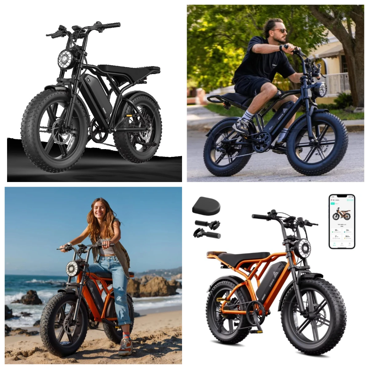 

Zuimi High-end 750W Electric Bicycle Disc Brake Dirt Bikes V20 Retro Sport Electronic Bicycle