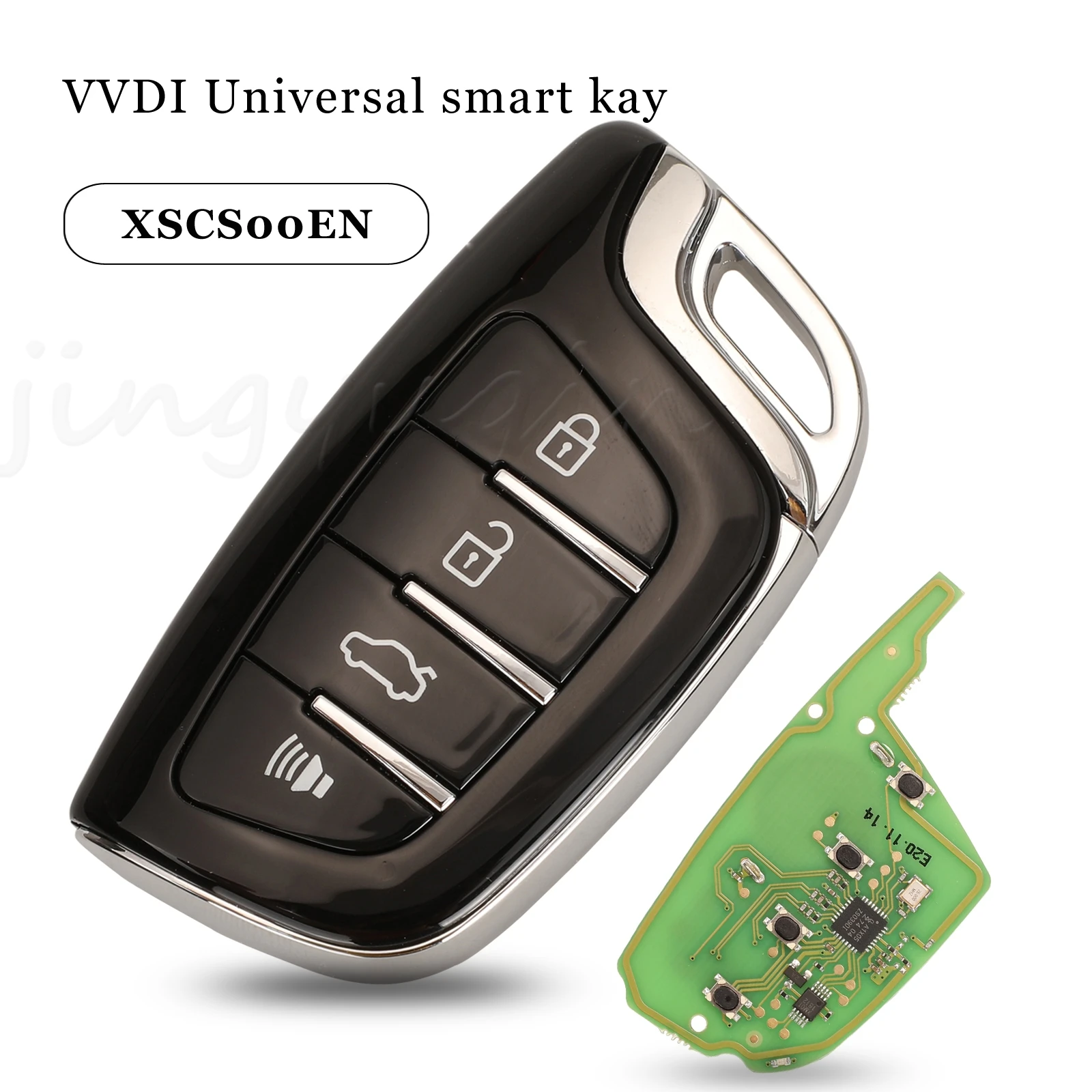 

jingyuqin 5pcs XSCS00EN Keyless Go Xhorse Universal Smart Remote Car Key Proximity For VVDI Key Tool Colorful Crystal Style