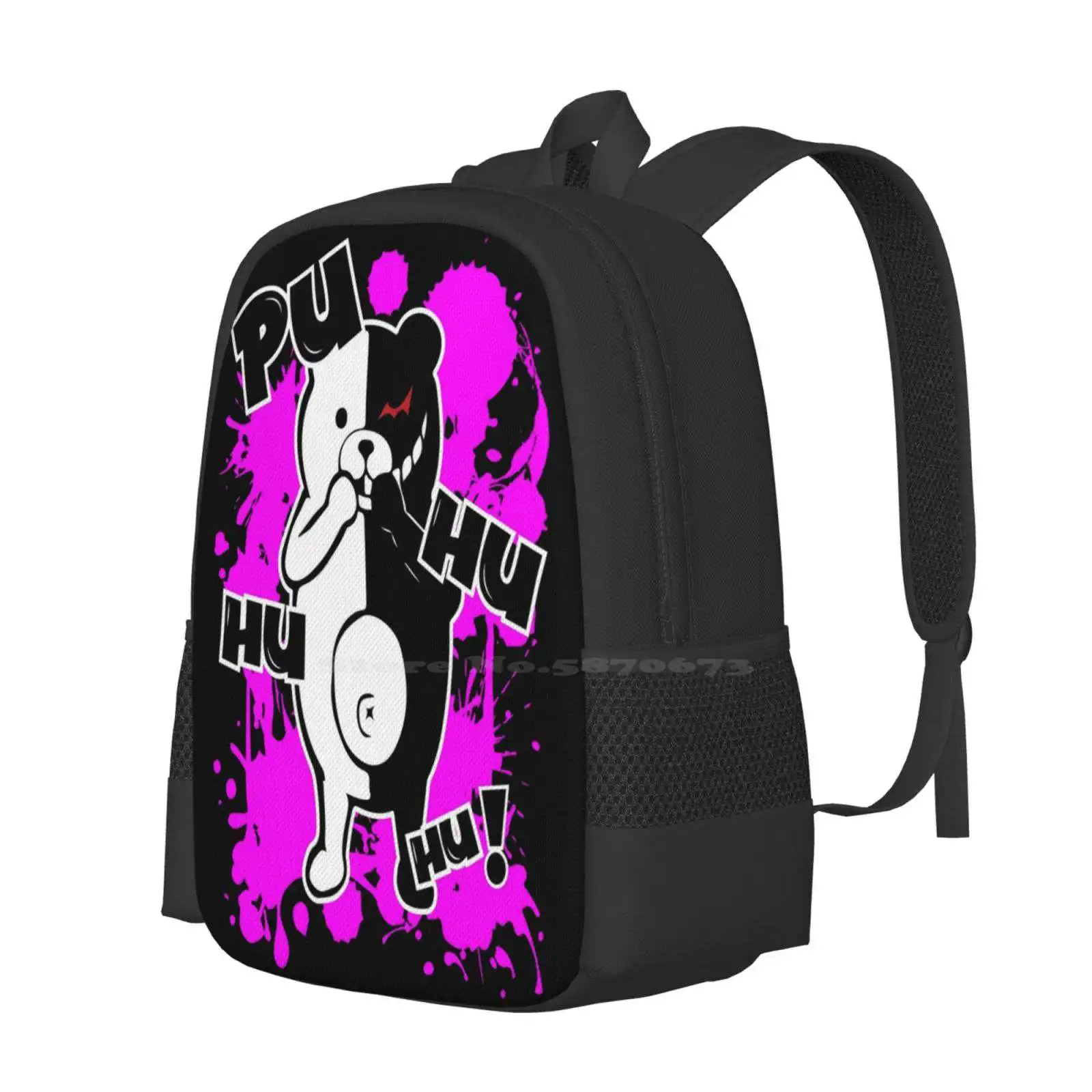 Monokuma Danganronpa-Puhuhuhu New Arrivals Unisex Bags Student Bag Backpack Danganronpa Monokuma Junko Enoshima Despair Hope