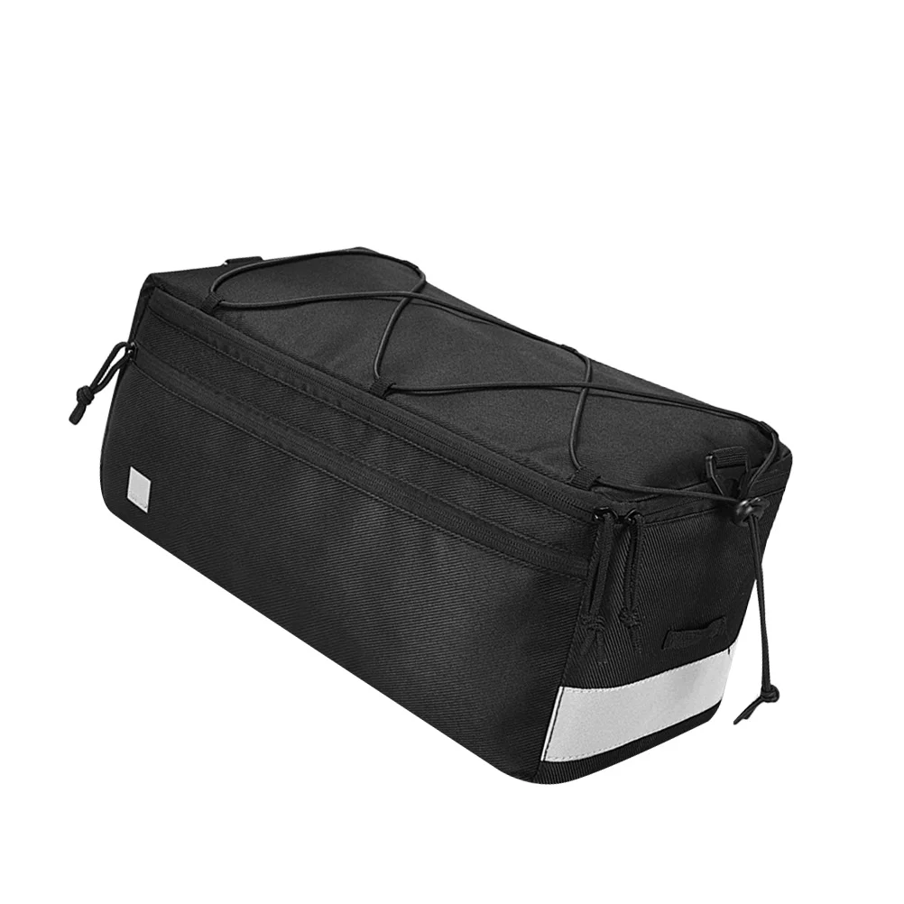 Backseat Bike Bag Large Capacity Durable Multifunctional Storage Bag Lightweight Adjustable Black for Mountain and Road Bikes