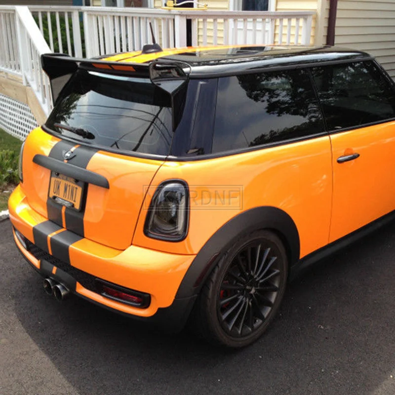 FOR MINI COOPER R50 JCW TYPE BLACK FIBER GLASS ROOF SPOILER TRIM BODY KIT TUNING PART FOR R50 FRP TOP WING LIP RACING