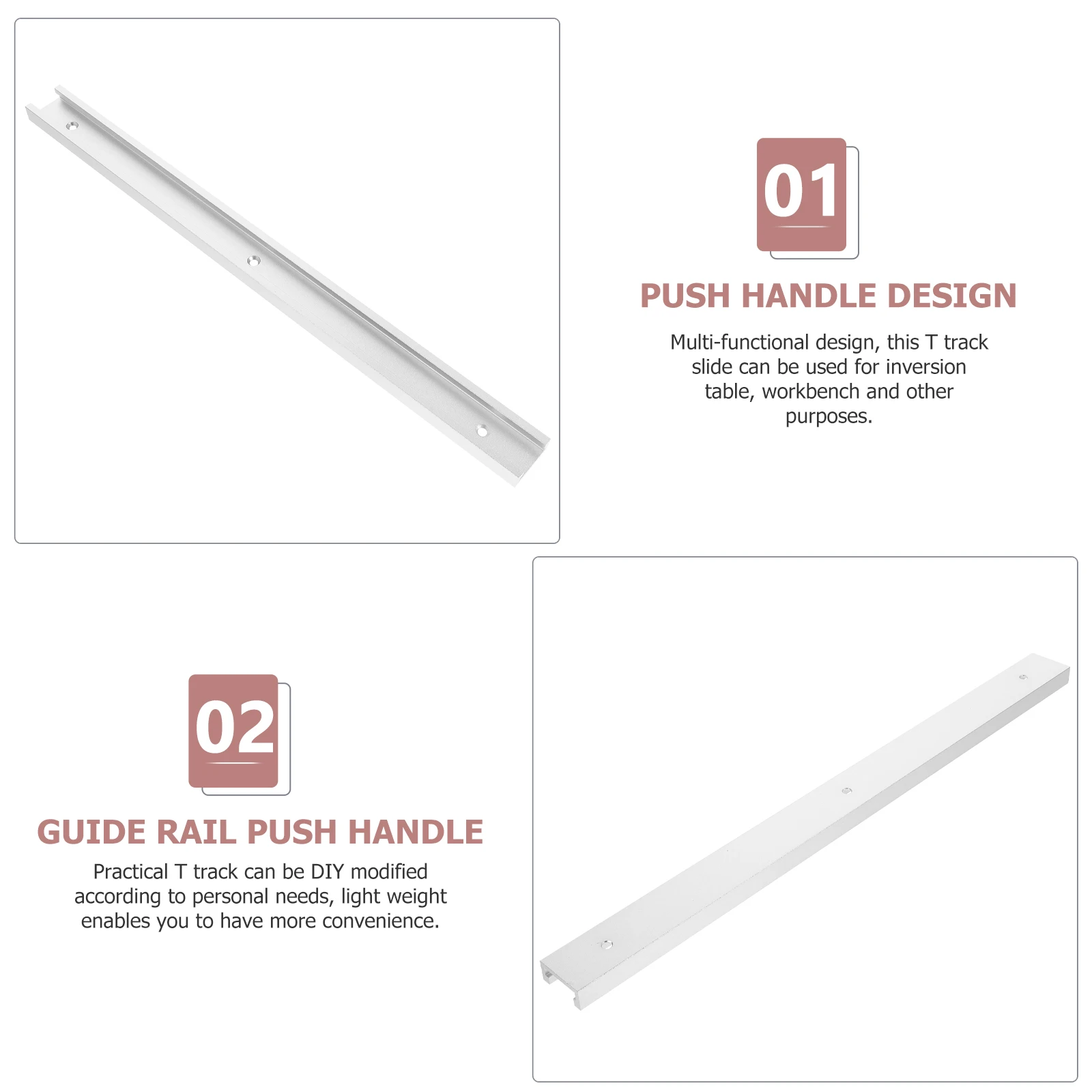 

Sliding Guide Rail Track Slide Woodworking T-Track Aluminum Accessories Alloy Machine Slider Tracks for Workshop DIY Metal