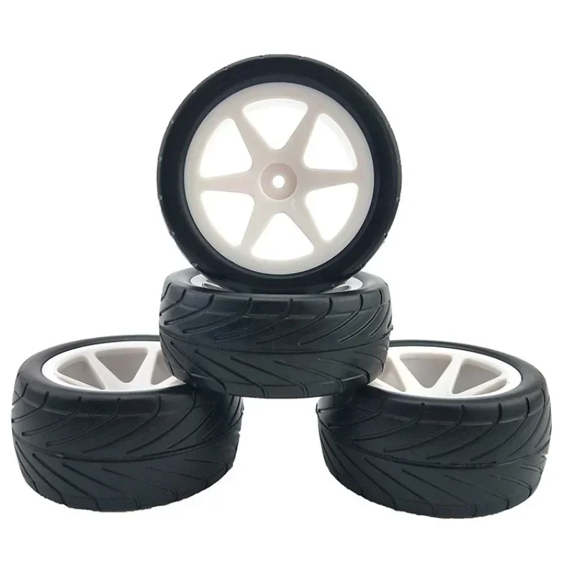 

4 PCS For 1/10 Off-Road Vehicle Tire HPI WR8 Running Broker Road Tire Flat Running Tire LC 1/10 Off-Road Vehicle