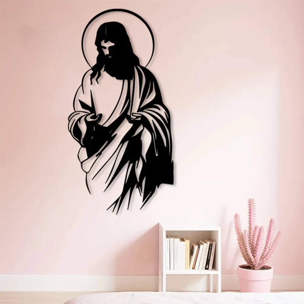 CIFBUY Iron Wall Art Religious Metal Sculpture Hanging Plaque Rustproof Home Decor Ornament Accent