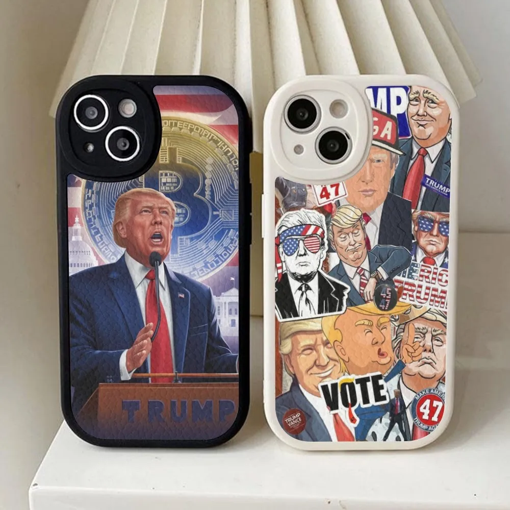 Drain The Swamp2024 Trump Phone Case Hard Leather For iPhone 16 15 14 13 12 Mini 11 14 Pro Max Xs X Xr 7 8 Plus Fundas