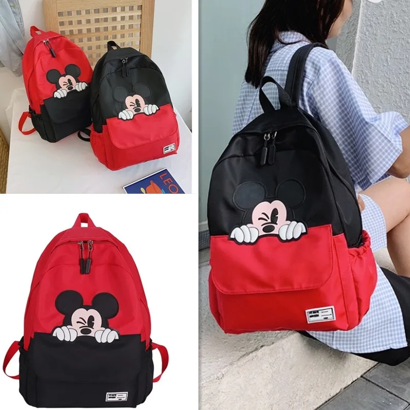 Disney Mickey Backpack, Men's Lightweight Children's Backpack, Cartoon Cute Girl Travel, Large Capacity Backpack