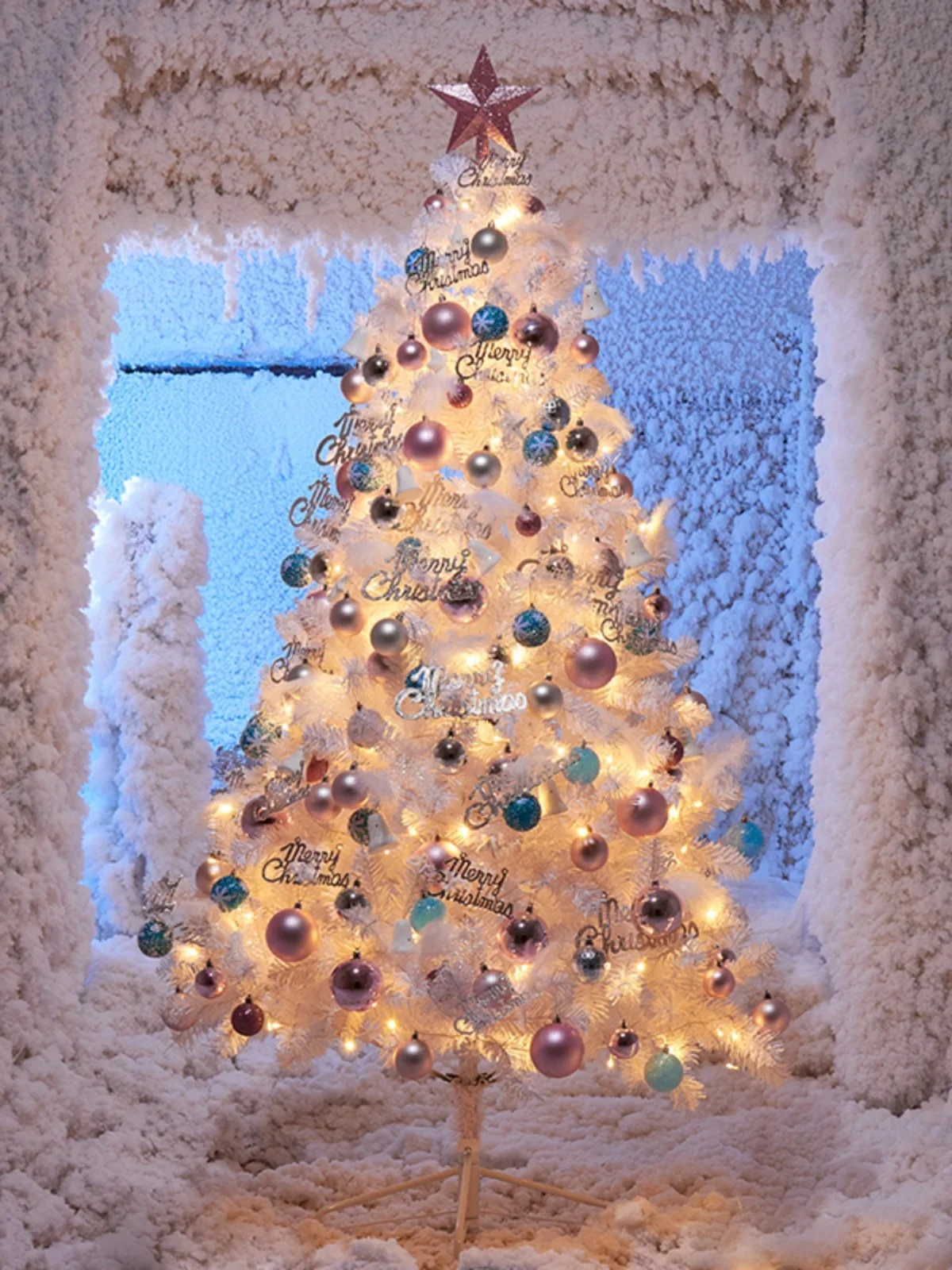 

White Christmas Tree Package ins 1.5m 1.8m Commercial