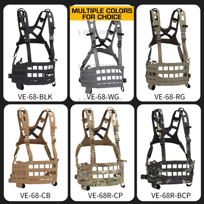 Imagem -06 - Modular Peito Rig Leve Colete Tático Molle Caça Militar Vest Equipamento Tático e Dever