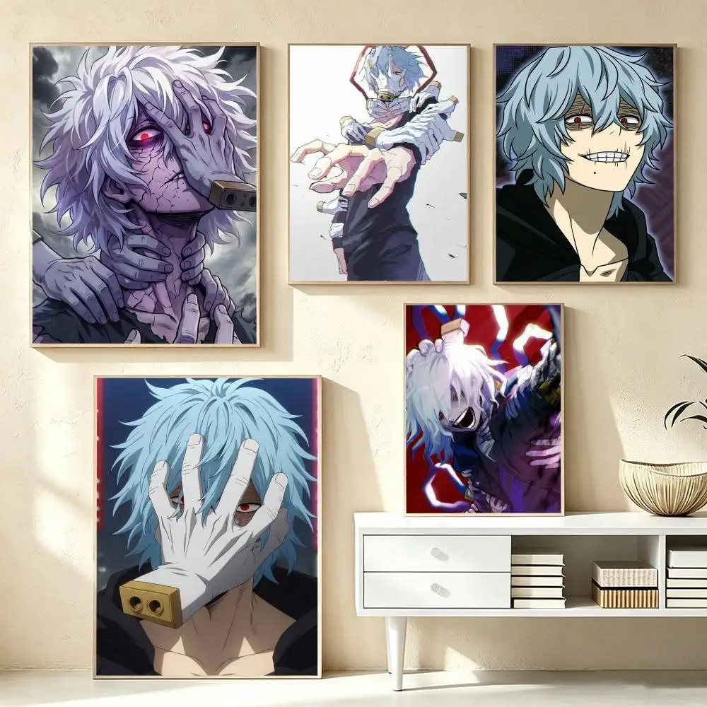 My H-Hero T-Tomura Shigaraki  Poster Waterproof Wall Art Sticker For Bar Living Room Vintage Decor High Quality Print Gift