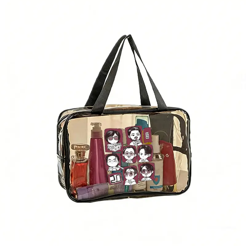 Arirang World Tour 2026 Durable Fashionable Zipper Pvc Handheld Makeup Bag Closure Kpop Fan Gift Pencil Case Cosmetics Bag