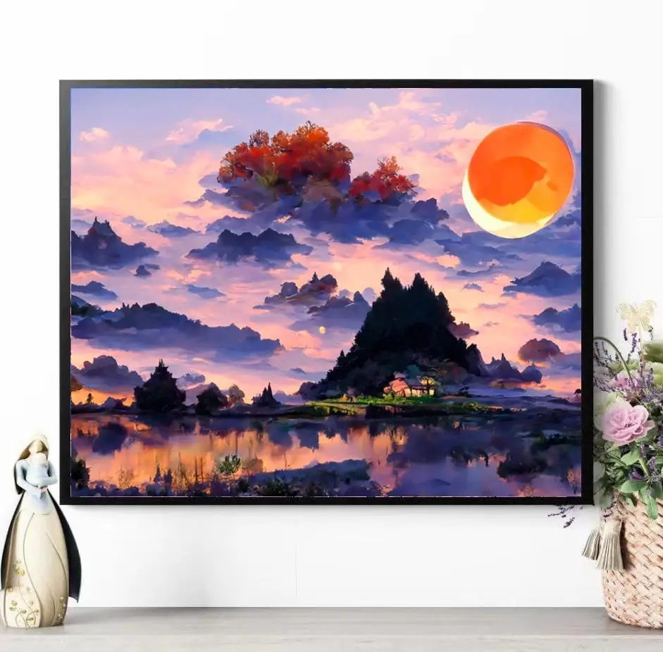 

4914571 Digital oil painting living room decorative painting sofa background wall hanging painting