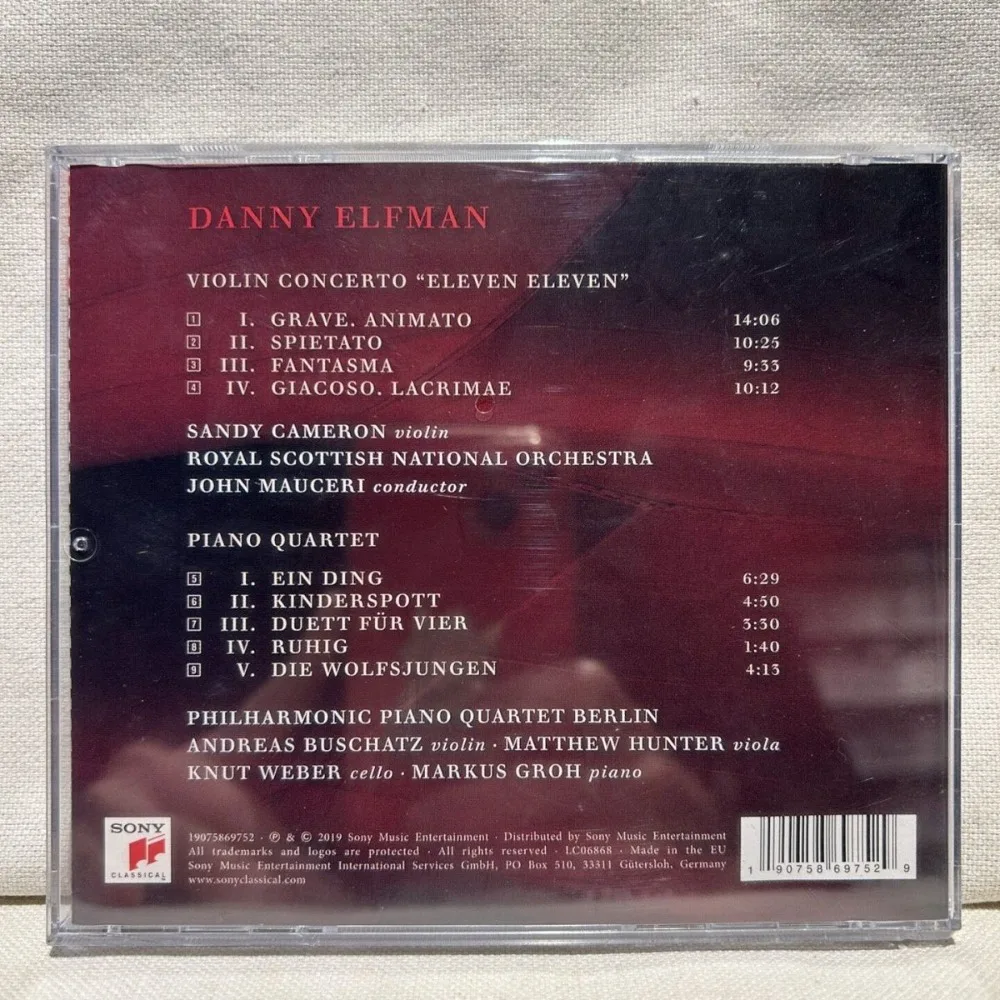 Danny Elfman Violin Concerto Modern Classical Orchestral Instrumental Audiophile Music CD Collection Album view 2