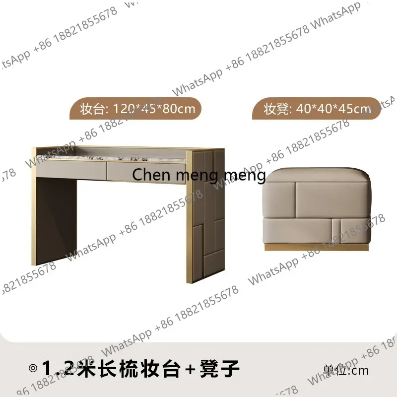 Q178 Light luxury makeup table designer custom high-end solid wood marble dressing table combination
